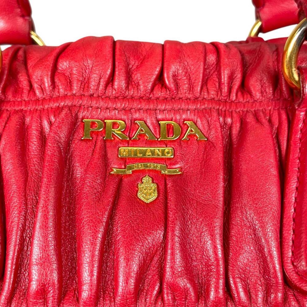 PRADA Red Leather Shoulder Bag - Picture 16 of 16